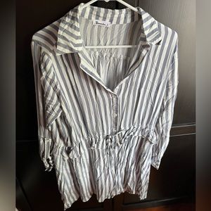 Stripped long sleeve dress